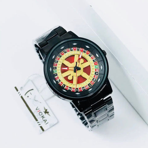Stylish Roulette Dial Wrist Watch - Zambeel