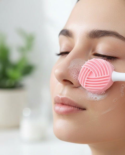 Sweet Beauty - 3 - in - 1 Silicone Gel Face Cleaning Makeup Puff Set - Zambeel