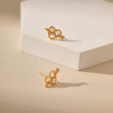 Sweet Tridimensional Peach Heart Stud Earring - Zambeel