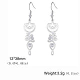 Temperament Wild Simple Moon Ring Earrings - Zambeel