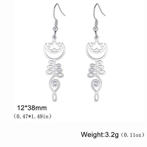 Temperament Wild Simple Moon Ring Earrings - Zambeel