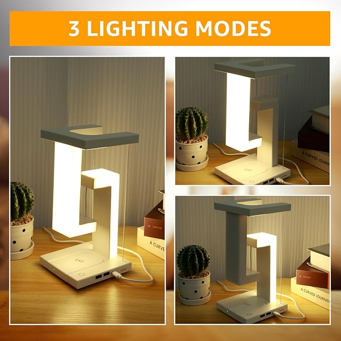Tensegrity Smart LED Desk Lamp with Wireless Charge - Zambeel