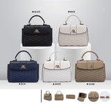 Textured Wave Flap Handbag - Zambeel