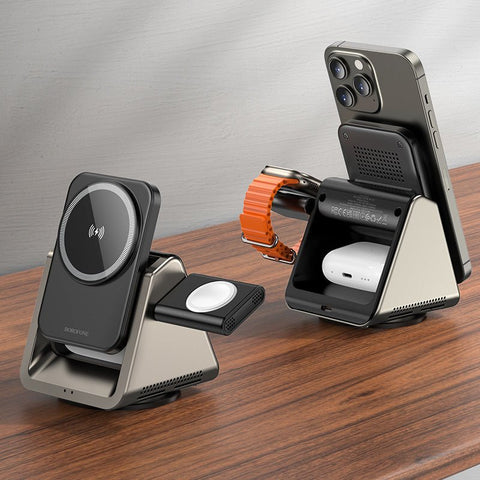 Three - in - one Magnetic Charger Wireless Charger - Zambeel