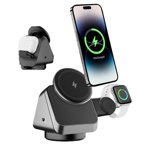 Three - in - one Magsafe Magnetic Wireless Charger Mobile Phone Watch Headset - Zambeel