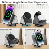 Three - in - one Magsafe Magnetic Wireless Charger Mobile Phone Watch Headset - Zambeel