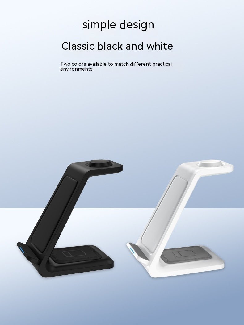 Three - in - one Wireless Charger Fast Charging Desktop Vertical - Zambeel