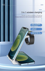 Three - in - one Wireless Charger Fast Charging Desktop Vertical - Zambeel