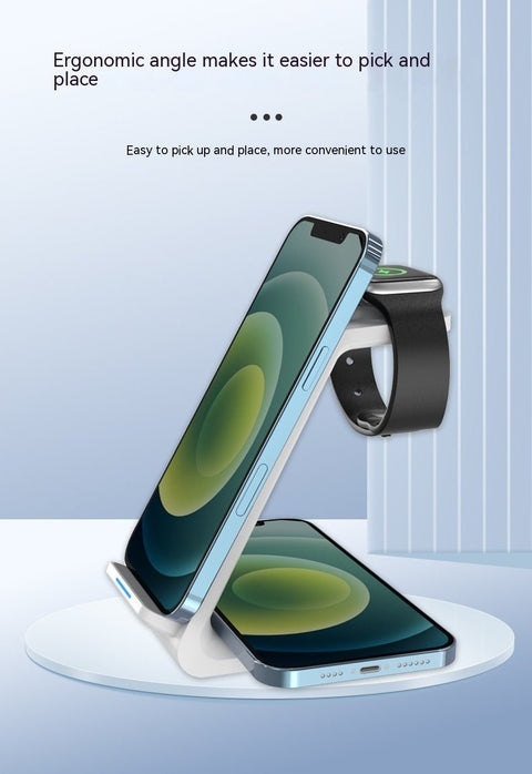 Three - in - one Wireless Charger Fast Charging Desktop Vertical - Zambeel