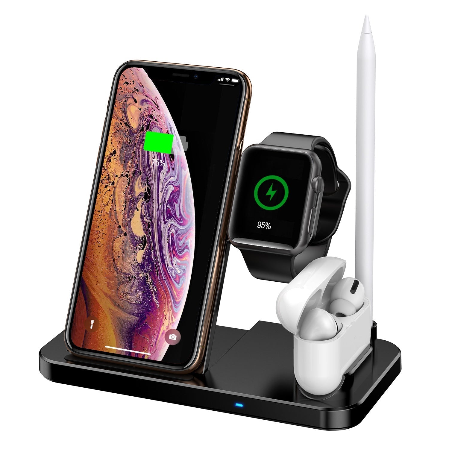 Three - in - one Wireless Charger Portable Folding - Zambeel