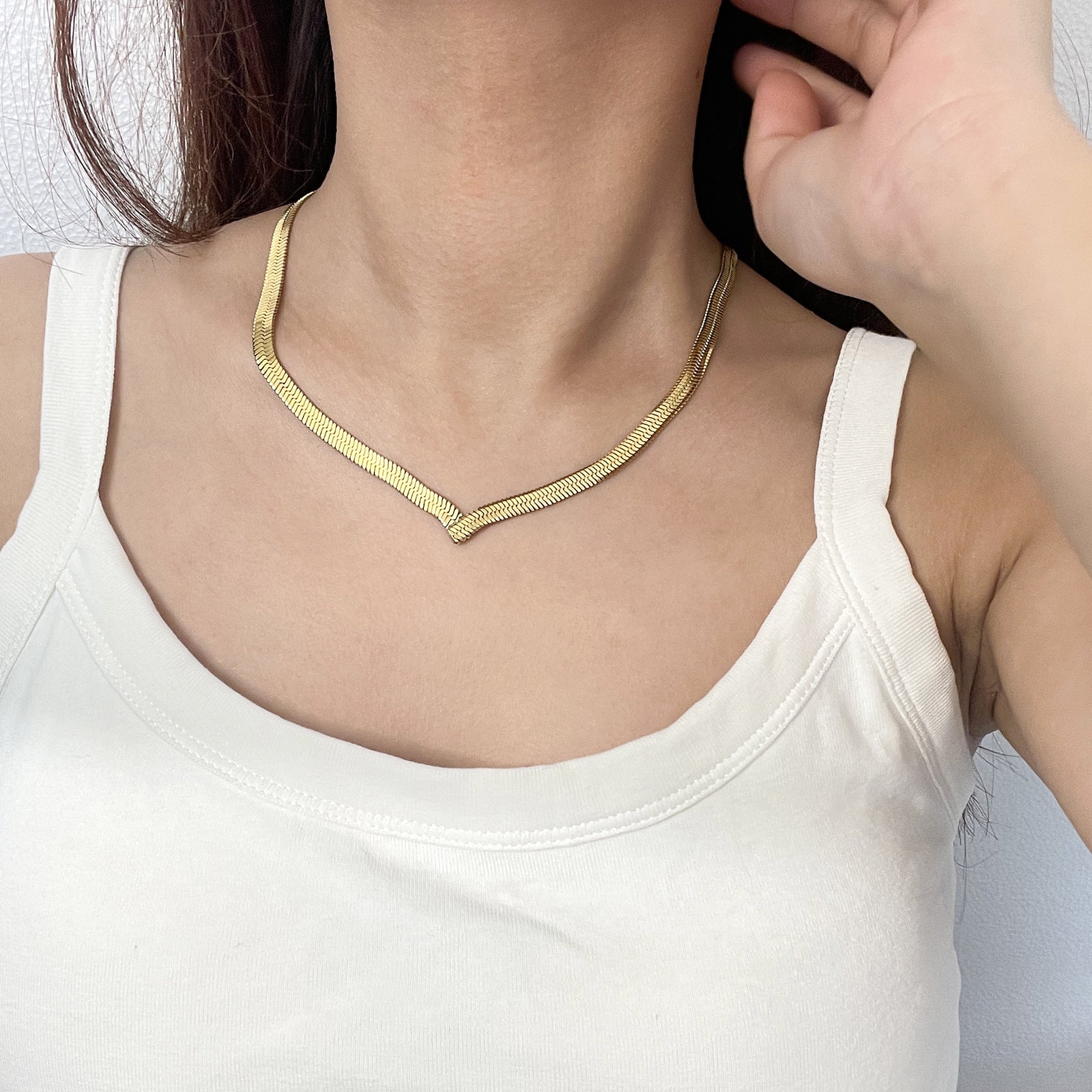 Titanium Steel Snake Bones Chain Blade Chain Necklace - Zambeel