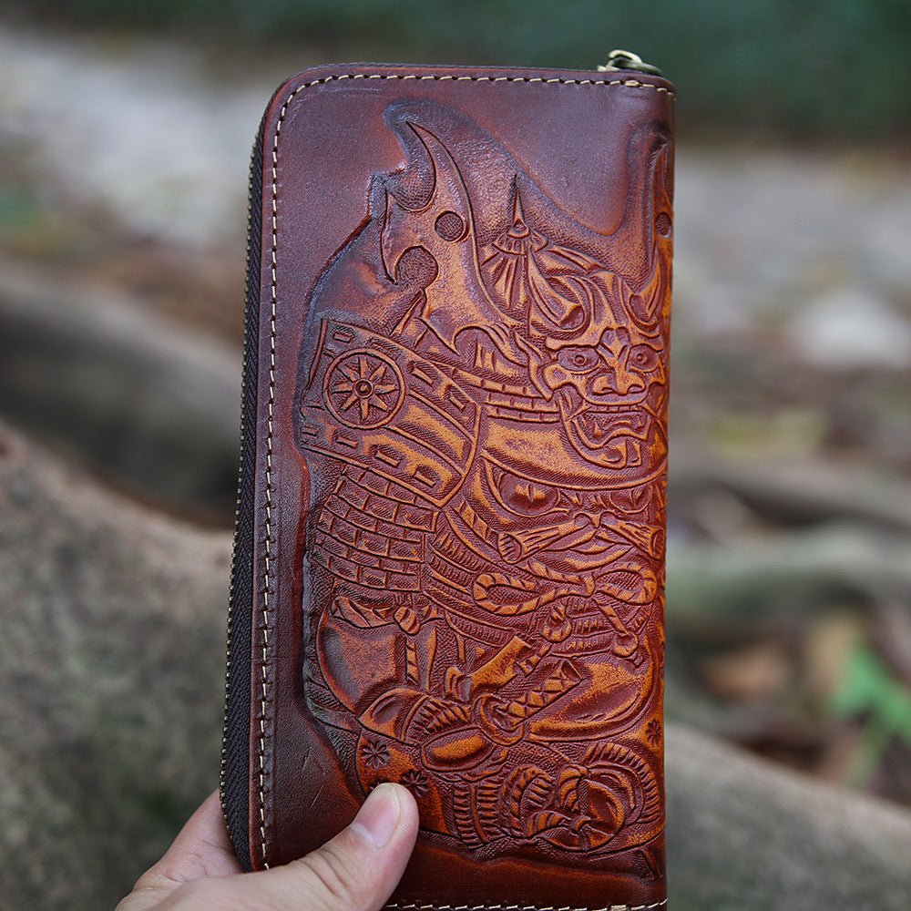 Top Layer Cowhide Men's Wallet Vintage Clutch - Zambeel