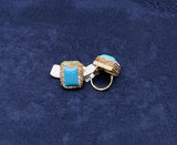 Turquoise Square Crystal Statement Ring - Zambeel