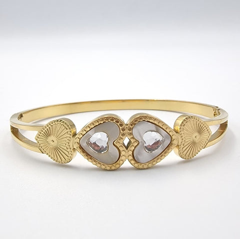 Twin Heart Radiance Bangle - Zambeel