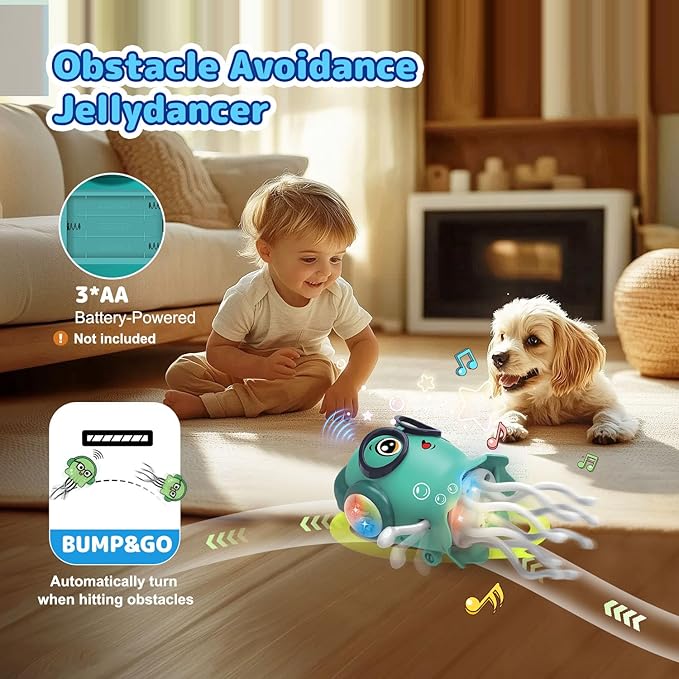 Twist - Jellyfish Musical Bump & Go Toy - Zambeel