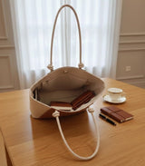 Two - Tone Elegant Tote Handbag - Zambeel