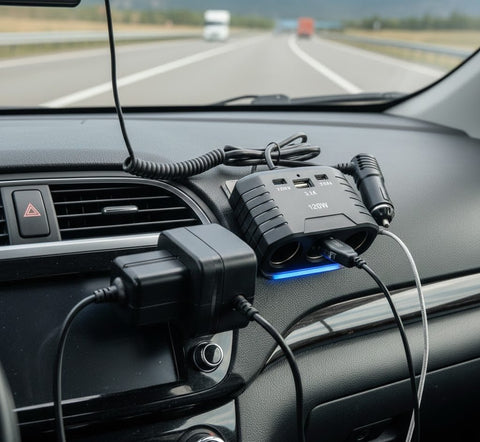 Type - C + USB Multi Socket Car Charger - Zambeel
