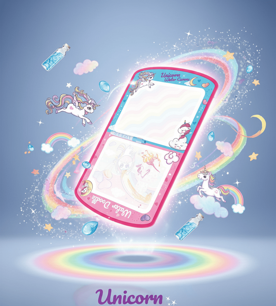 Unicorn Water Canvas Doodle Mat - Zambeel