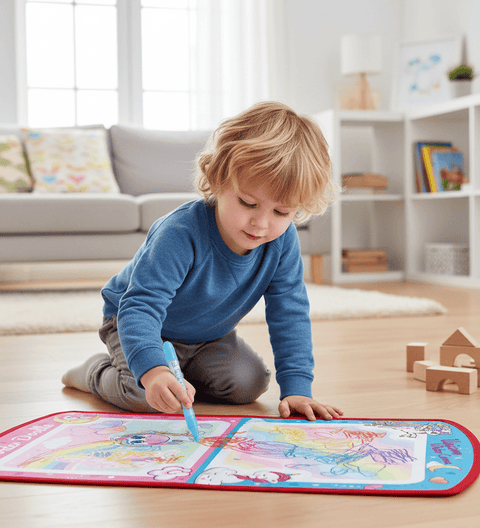 Unicorn Water Canvas Doodle Mat - Zambeel