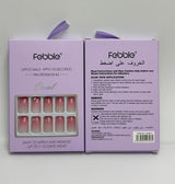 Febble - Blush Ombre Gem Oval Nails