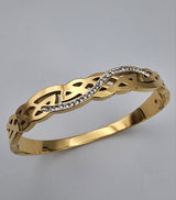 Crystal Wave Pattern Bangle