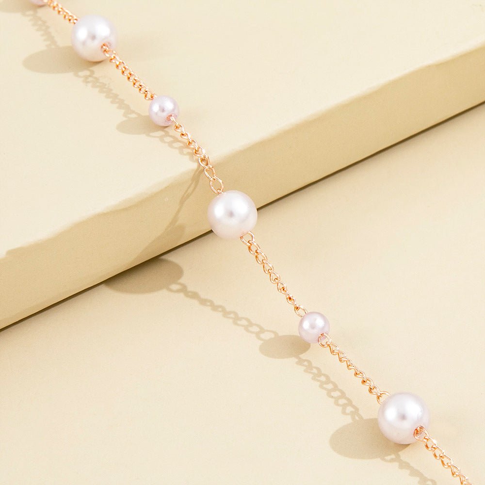 Vintage Pearl Clavicle Chain Female Simple - Zambeel