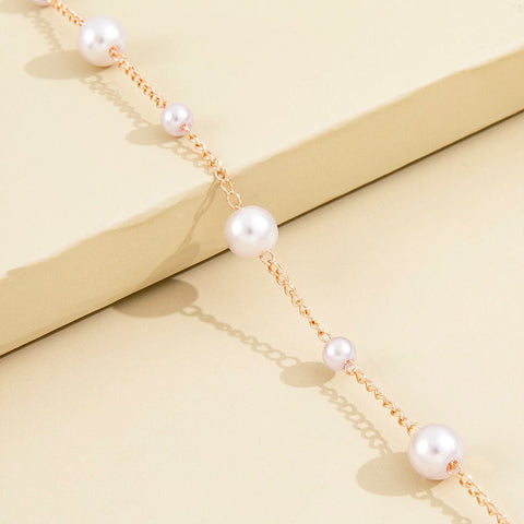 Vintage Pearl Clavicle Chain Female Simple - Zambeel