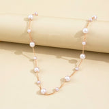 Vintage Pearl Clavicle Chain Female Simple - Zambeel