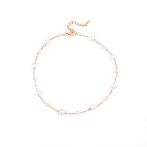 Vintage Pearl Clavicle Chain Female Simple - Zambeel