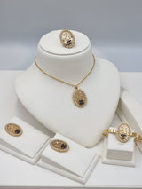 Vintage Rose Emblem Jewelry Set - Zambeel
