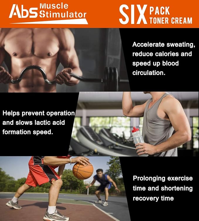 West & Month - Abs Muscle Stimulator Six Pack Toner Cream - Zambeel