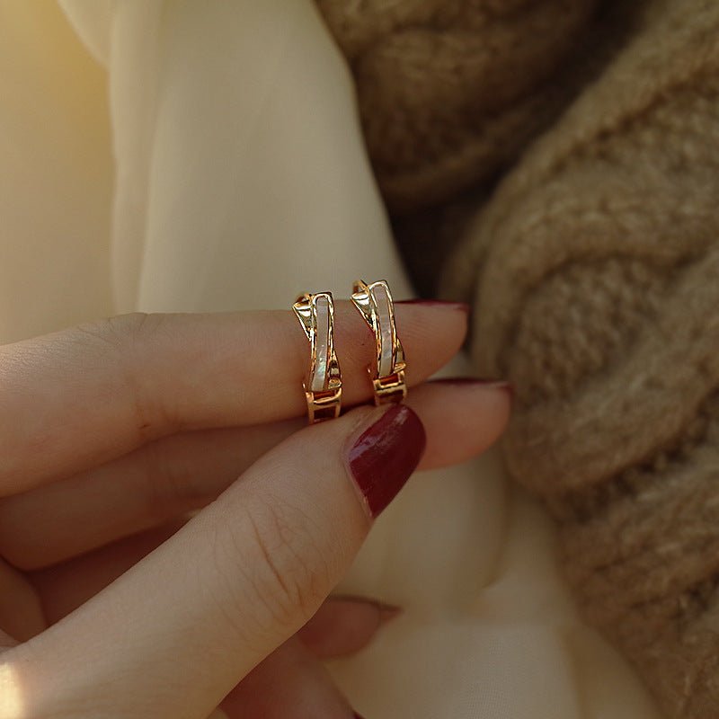 Womens Chic Niche Cross - design Earrings - Zambeel