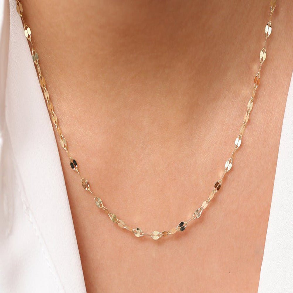 Women's Delicate Lip Chain Necklace - Zambeel