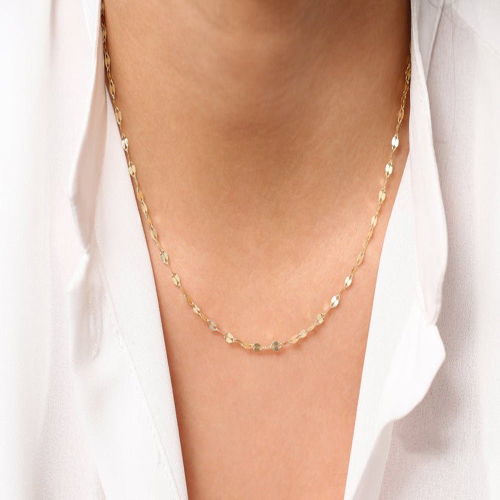 Women's Delicate Lip Chain Necklace - Zambeel