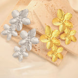 Women's Electroplated Alloy Non - fading Flower Earrings - Zambeel