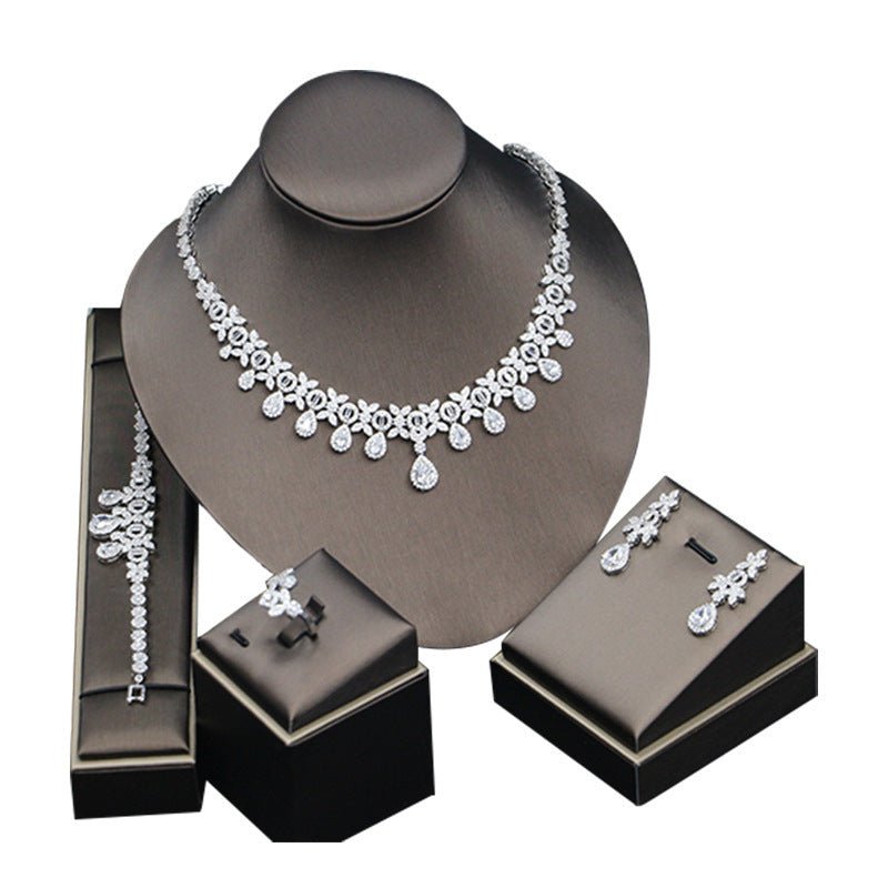 Women's Fashion Personalized Zircon Ornament Suit - Zambeel