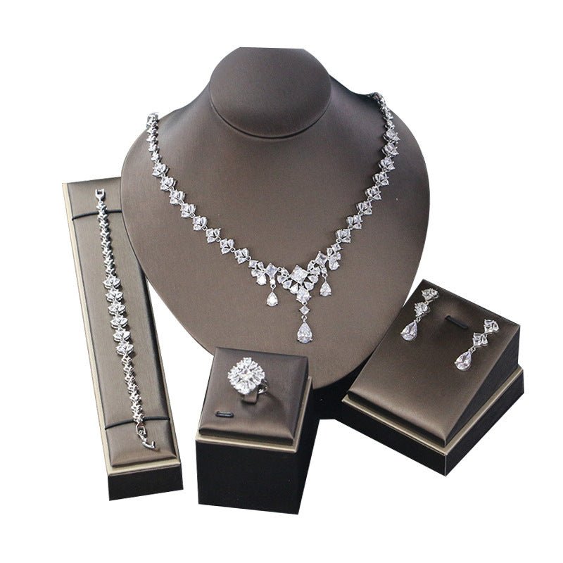 Women's Fashion Personalized Zircon Ornament Suit - Zambeel