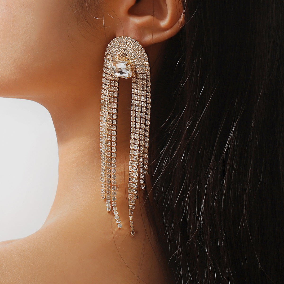Women's Fashion Temperament Long Fringe Earrings - Zambeel