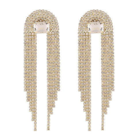 Women's Fashion Temperament Long Fringe Earrings - Zambeel