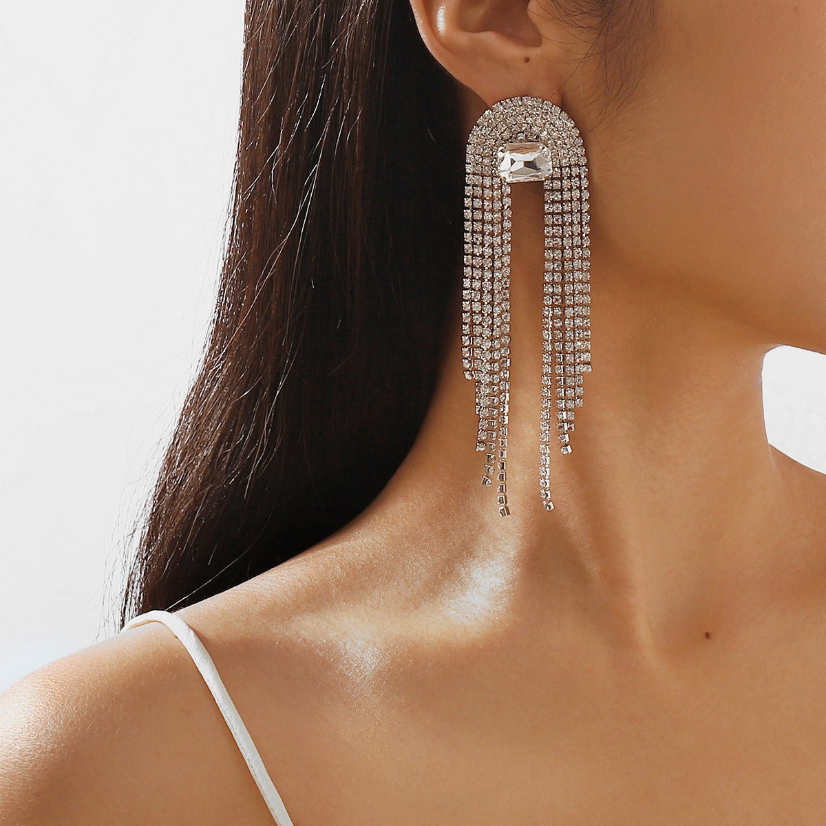 Women's Fashion Temperament Long Fringe Earrings - Zambeel