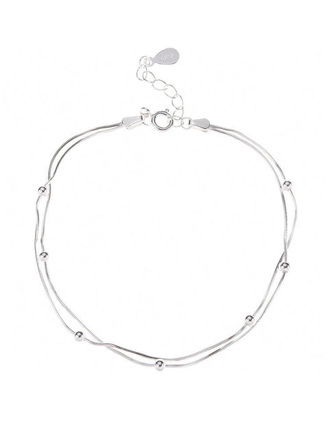 Women's Korean - style Fashion Simple Small Balls Bracelet Temperamental Sterling Silver Ornament - Zambeel