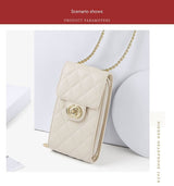 Women's Leather Mini Women's Bag Classic Mobile Phone Bag Messenger Bag - Zambeel