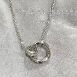 Women's Ring Chain Necklace Gift For Boyfriend Or Girlfriend Clavicle Chain - Zambeel