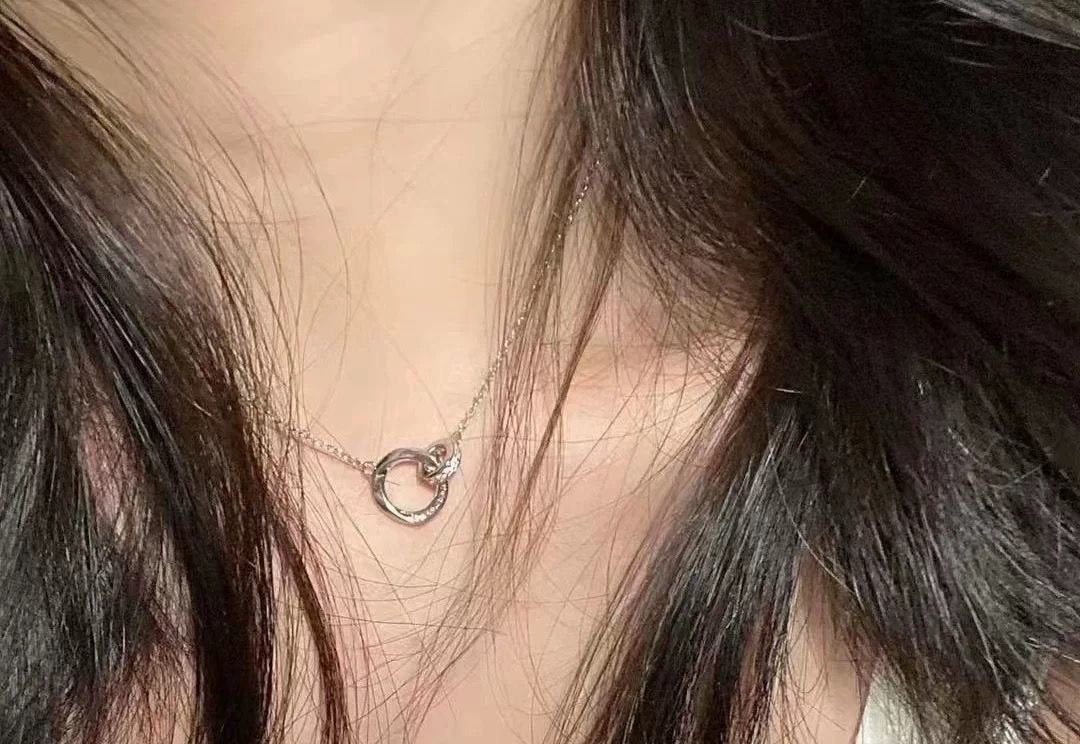 Women's Ring Chain Necklace Gift For Boyfriend Or Girlfriend Clavicle Chain - Zambeel