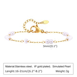 Women's Stainless Steel Pearl Bracelet - Zambeel