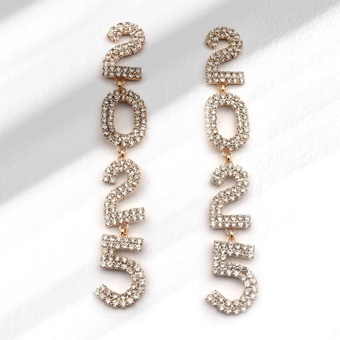Women's Tassel Full Diamond Rhinestone 2025 Long Pendant Earrings - Zambeel