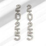 Women's Tassel Full Diamond Rhinestone 2025 Long Pendant Earrings - Zambeel