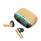 Wood Grain Wireless Sports In - ear Noise - canceling Low - latency Bluetooth Headphones - Zambeel