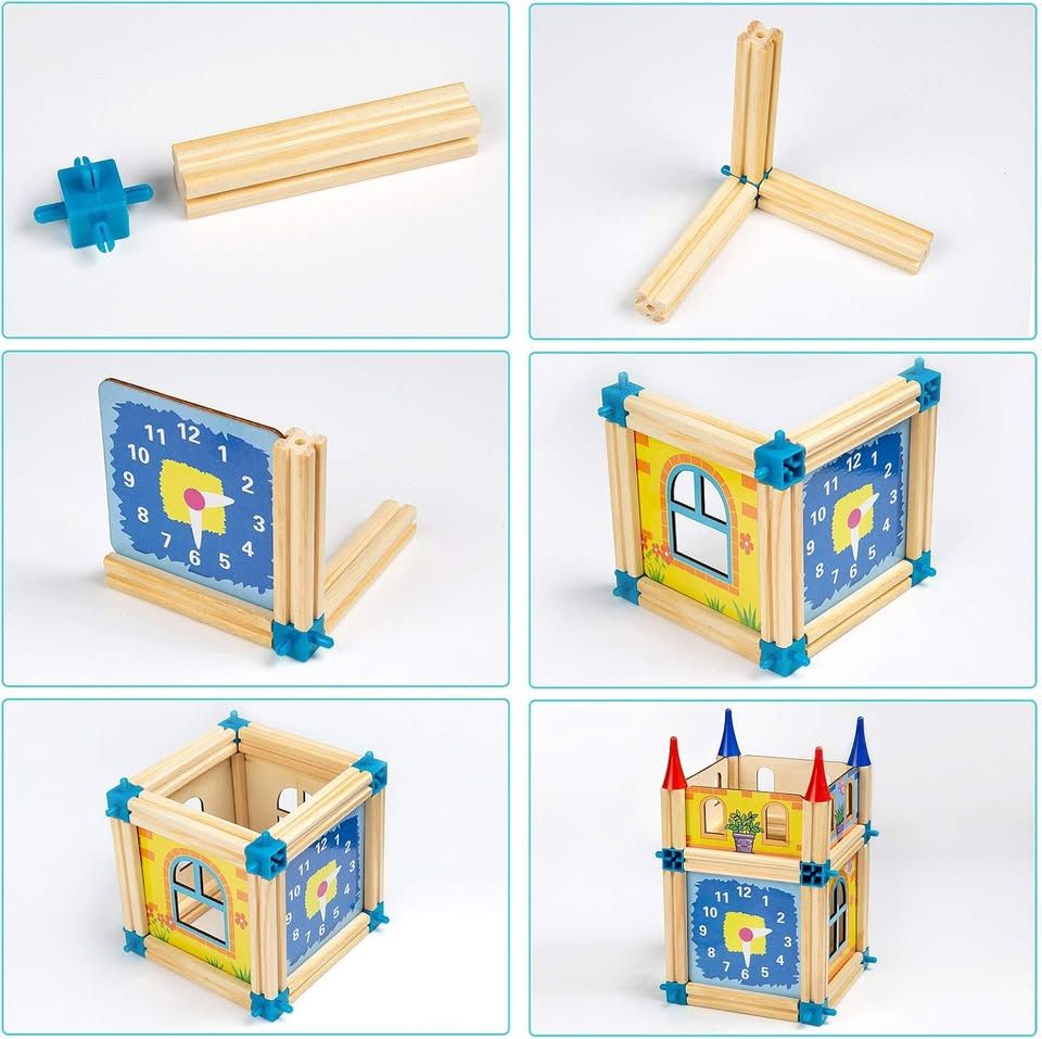 Wooden Architecture Building Blocks Toy - Zambeel
