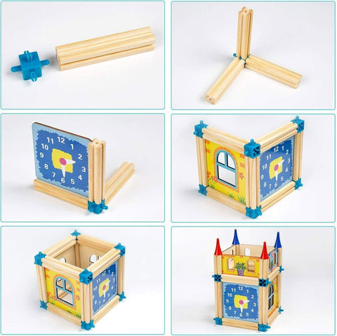 Wooden Architecture Building Blocks Toy - Zambeel